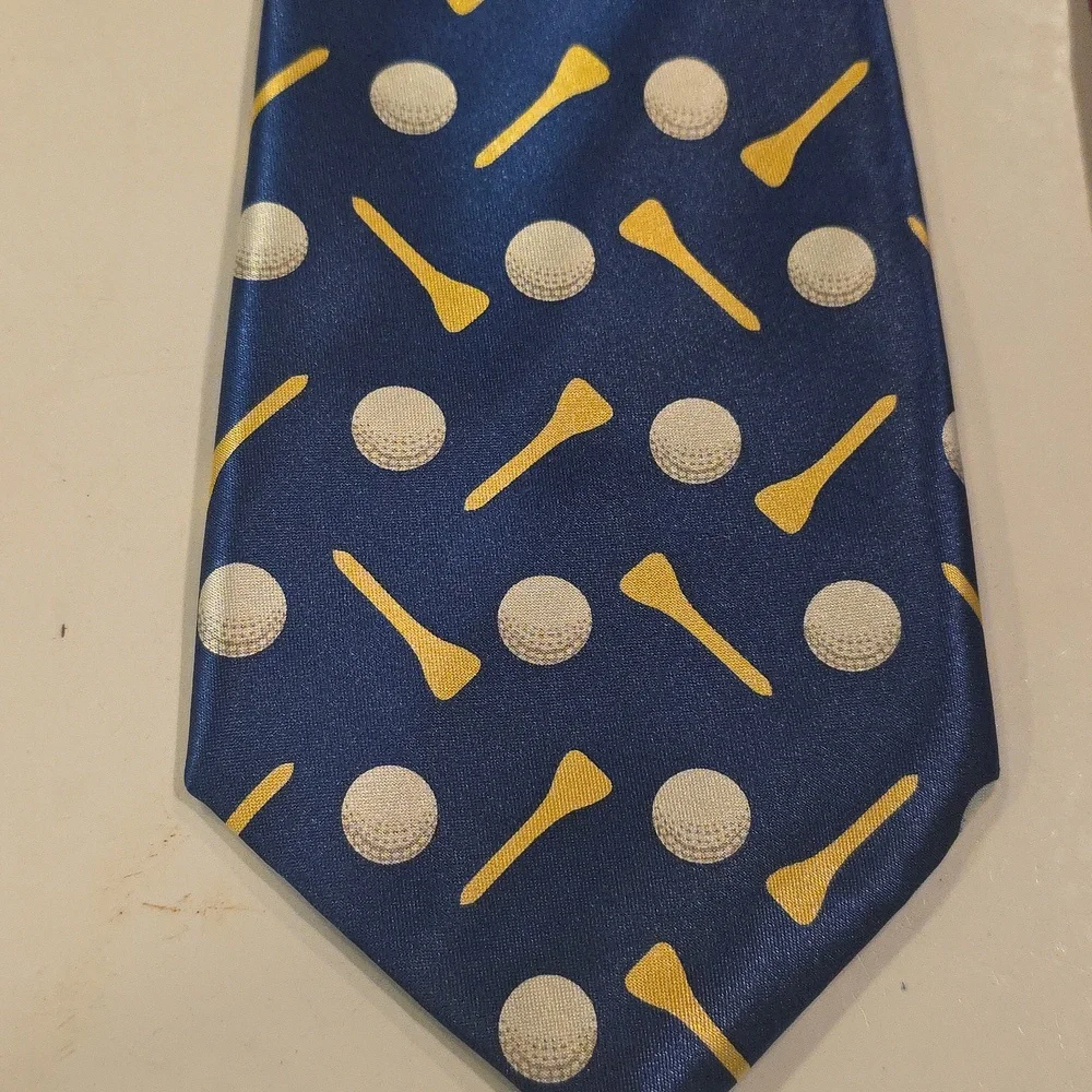Pair of Men's‎ Golf Themed Silk Polyester Neck Ties
